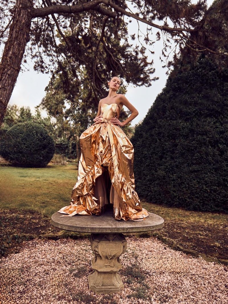 Anna Hoyos Embodies Fashion Fantasy in Harper’s Bazaar Kazakhstan